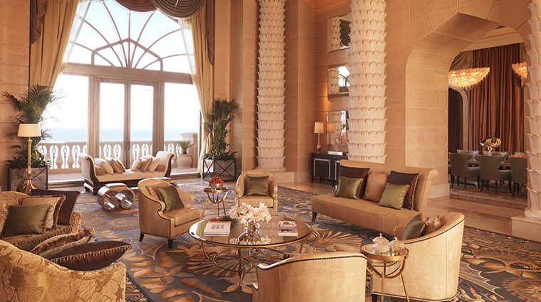 atlantis the palm royal bridge suite living area